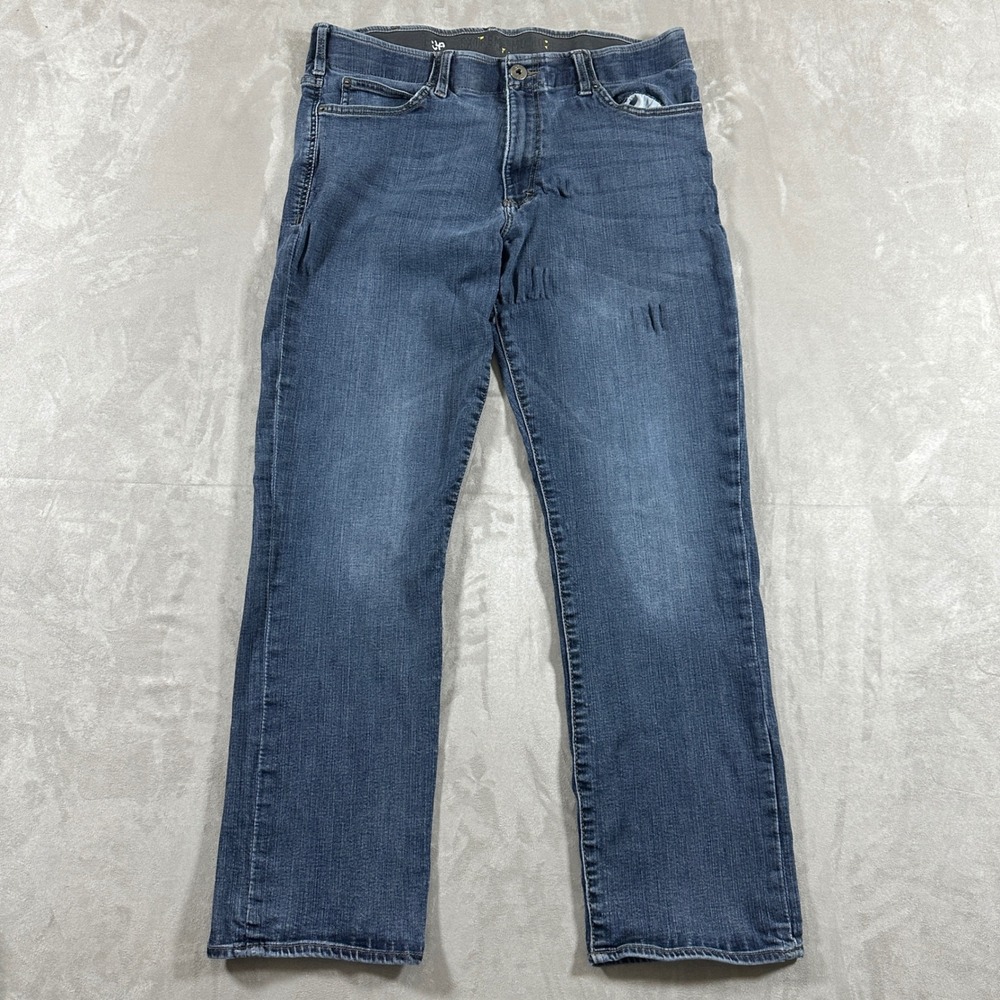 Lee Jeans Mens 36x32 Blue Extreme Motion Straight Fit Stretch Denim Pants